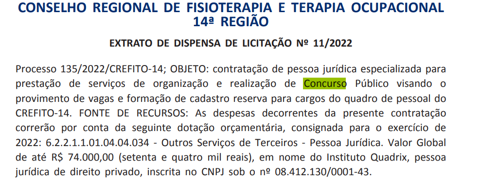 Concurso Crefito 14 Banca Definida Para Novo Edital Confira