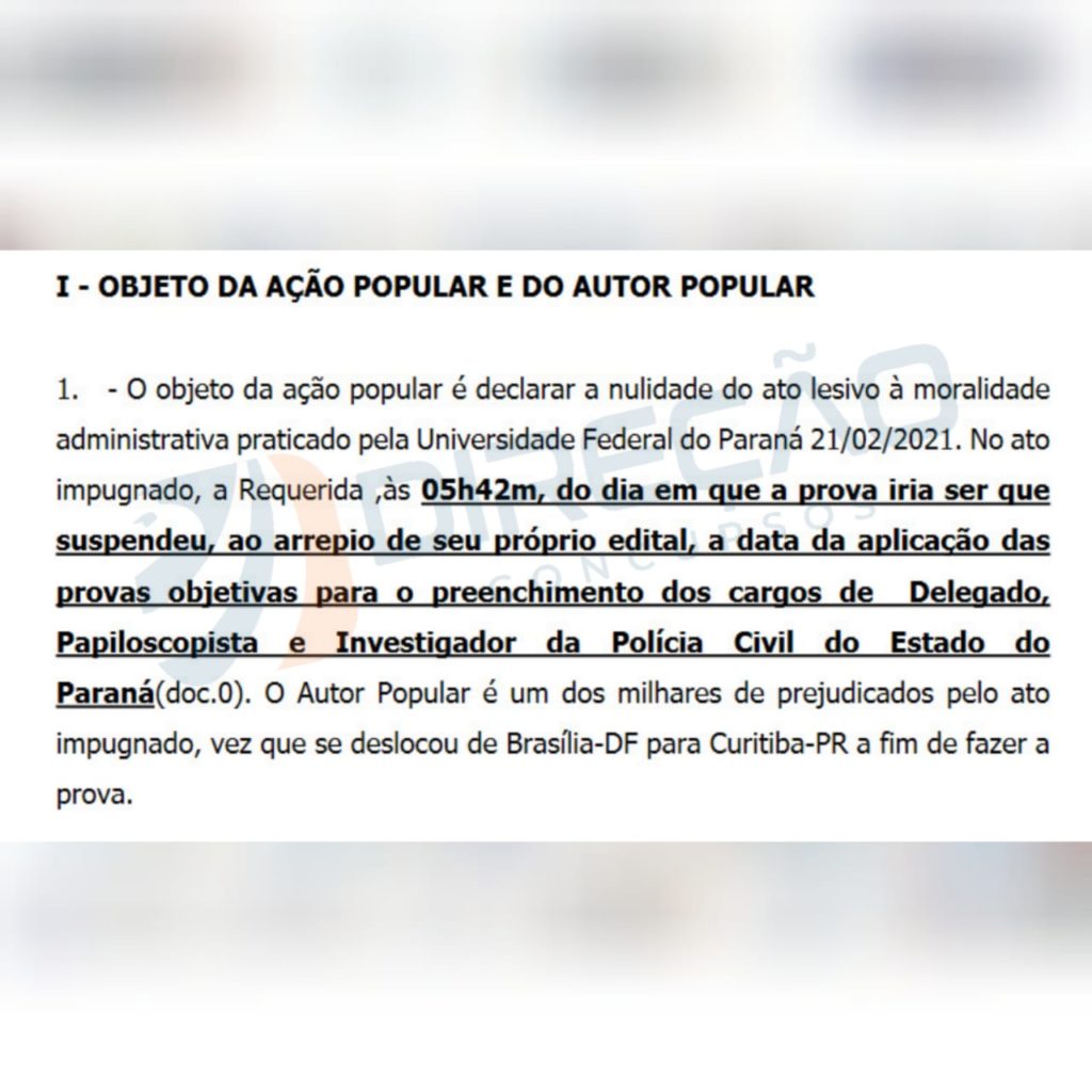 ação popular concurso pc pr