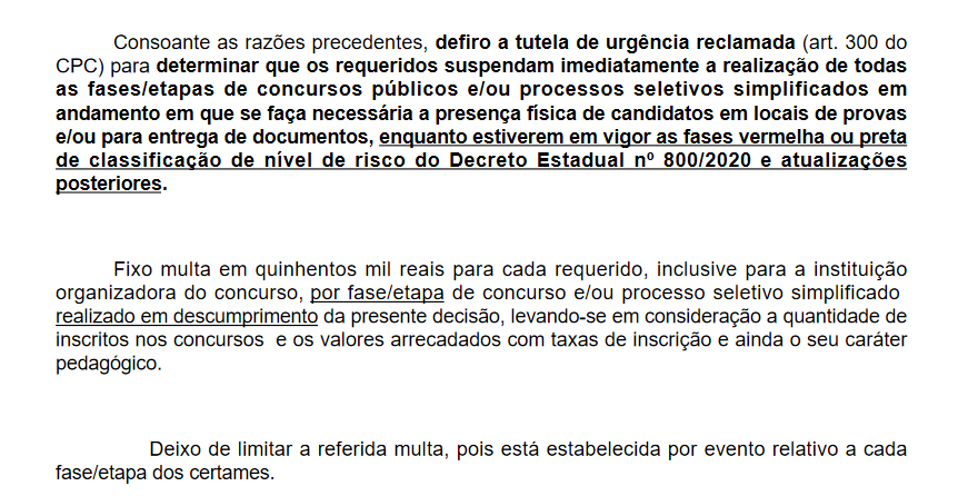 Contests of Pará: tests postponed