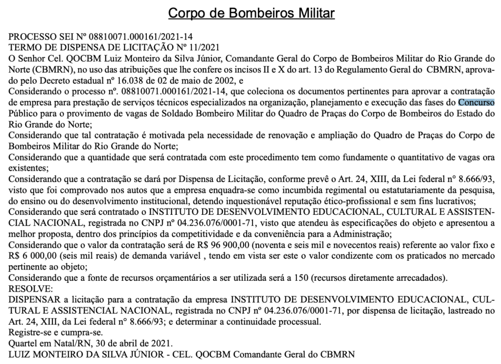 BOMBEIROS RNMIDECAN