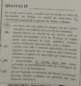 Gabarito Extraoficial – PM PA – Português - Direção Concursos