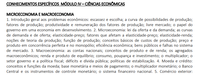 concurso sefaz es conteudo programatico