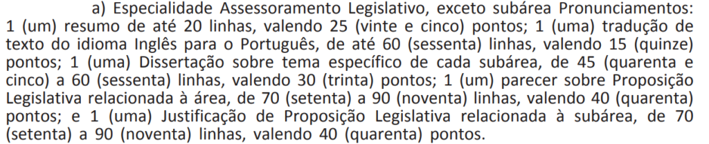 Prova discursiva concurso Senado