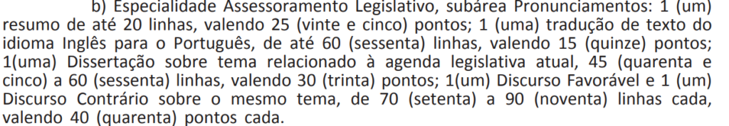 Prova discursiva concurso Senado