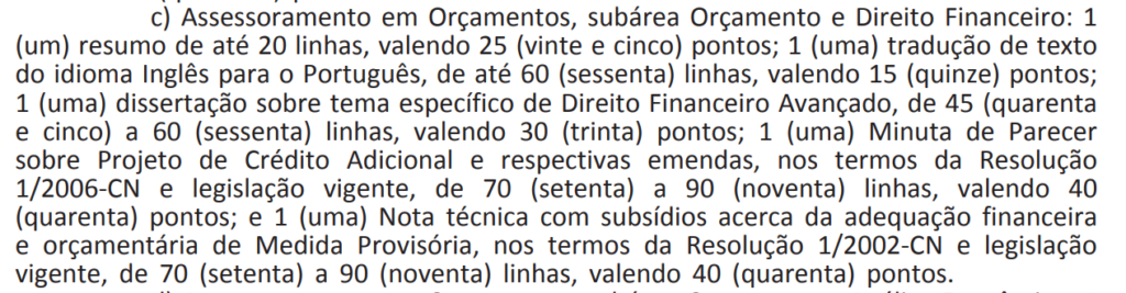 Prova discursiva concurso Senado