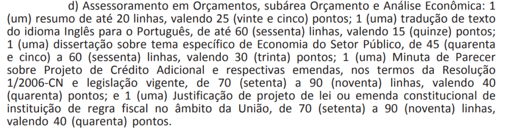 Prova discursiva concurso Senado