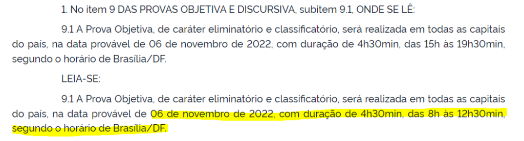 Retificação concurso Senado