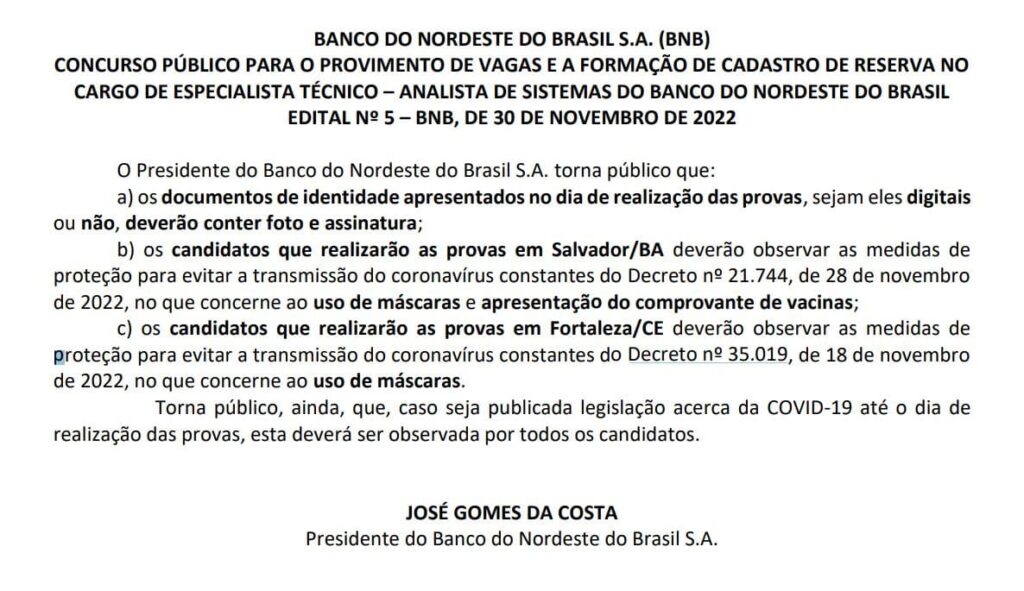 Concurso BNB