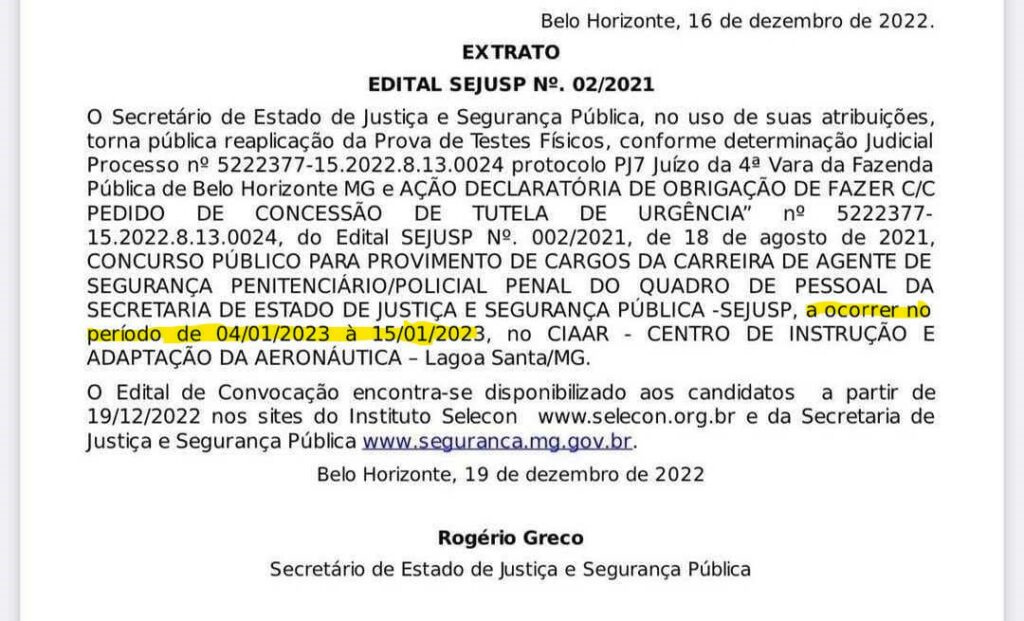 Concurso Polícia Penal MG - Prepara TAF na Pampulha - Belo