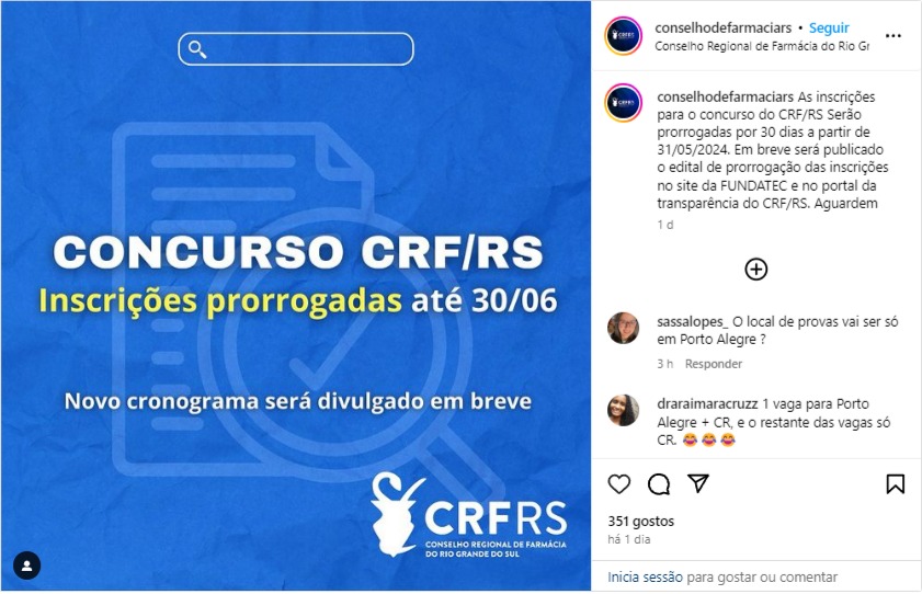 concurso CRF RS