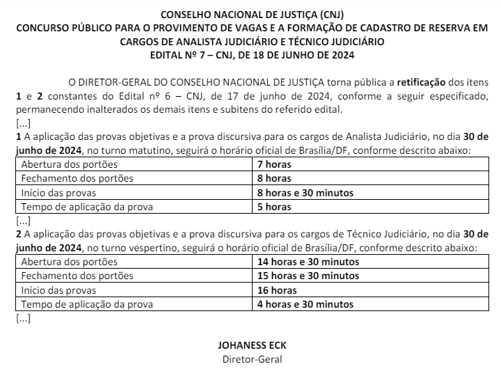 retificação concurso CNJ