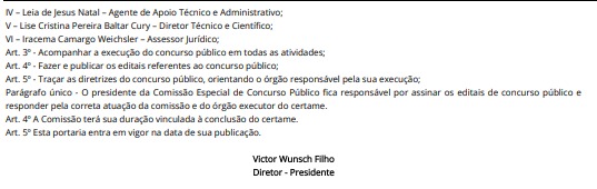 comissão concurso Fundação Oncocentro SP