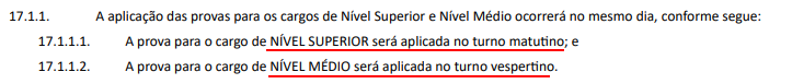 trecho projeto básico do concurso Correios