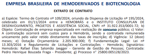 banca organizadora do concurso Hemobrás